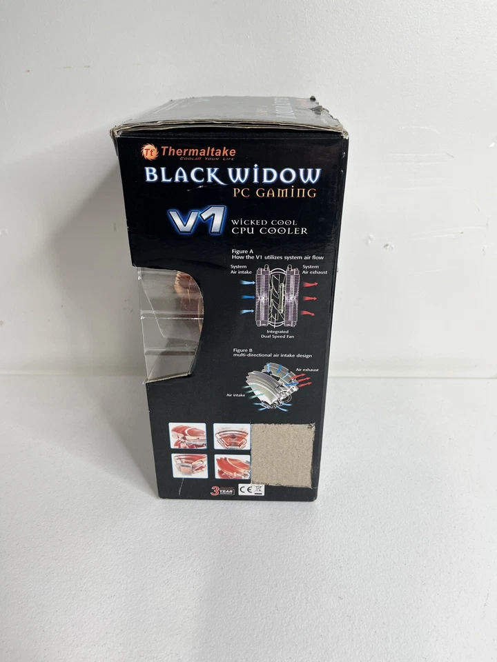 Thermaltake Vintage Full Copper PC cpu cooler: V 1 Black Widow Open Box 2008 - Image 2 of 4