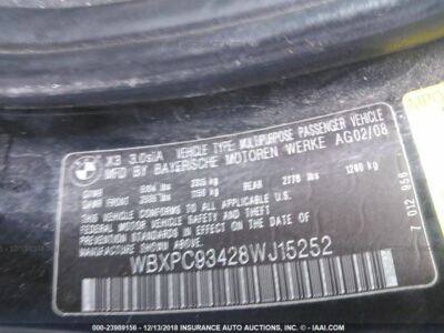 Driver Left Sun Visor Illuminated Fits 07-10 BMW X3 103108 | eBay