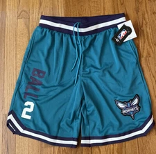 Men's UNK Charlotte Hornets LaMelo Ball #2 Basketball Performance Shorts Large