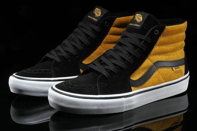 vans sk8 hi yellow black