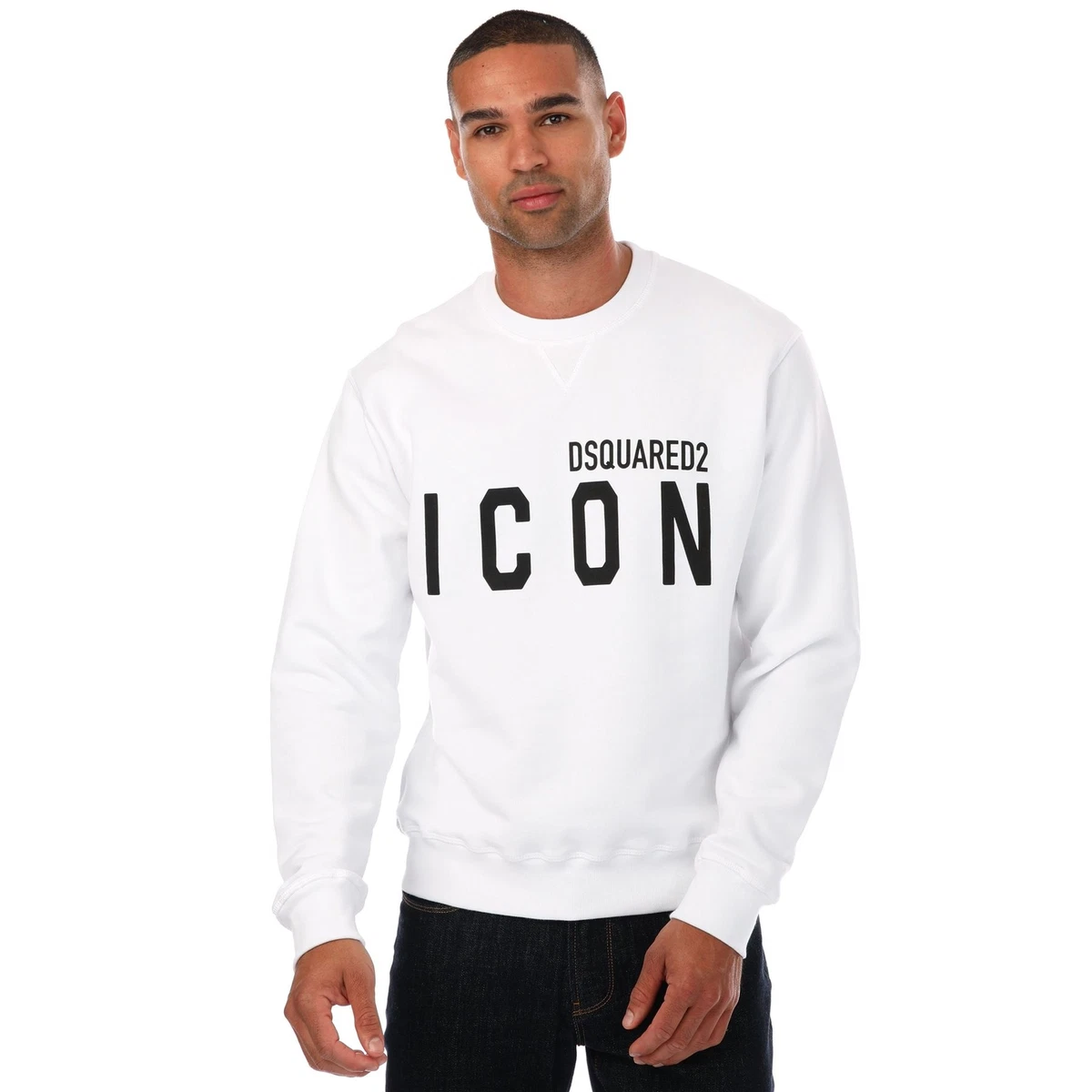 Dsquared icon top sweatshirt white