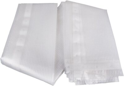 Abdeckplane 2,29 /m² transparent Gitterfolie Gewebeplane