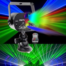     DJ Disco Stage Party Lights LED Remote Laser Light RGB Strobe Projector  