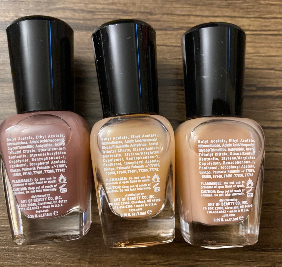 Zoya Naked Manicura 3 Piezas Mini Perfeccionador Set Nuevo en Caja Rosa Malva Desnudo Foto 4 de 4