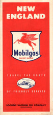 1949   MOBILOIL  - NEW ENGLAND  MAP  - ROAD MAP