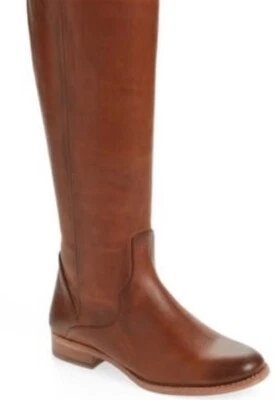 Frye Carly Bouclier Caramel Cuir Bottes Hautes 5.5 M - Photo 1/4