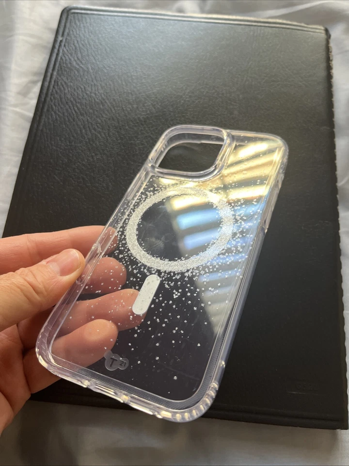 Tech21 Evo Clear Silver Glitter W/ magsafe  For Apple iPhone 16 Pro Max 6.9" - Image 2 of 4