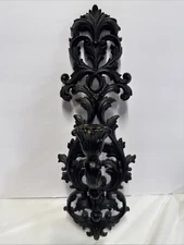 Vintage Burwood Gothic Black Wall Sconce