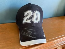Tony Stewart Autographed Hat Cap Black #20 Joe Gibbs Racing Nascar