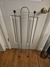 38 Inch Metal DVD / Game Storage Rack Tower Holds 45 Discs Wire Stand Vintage