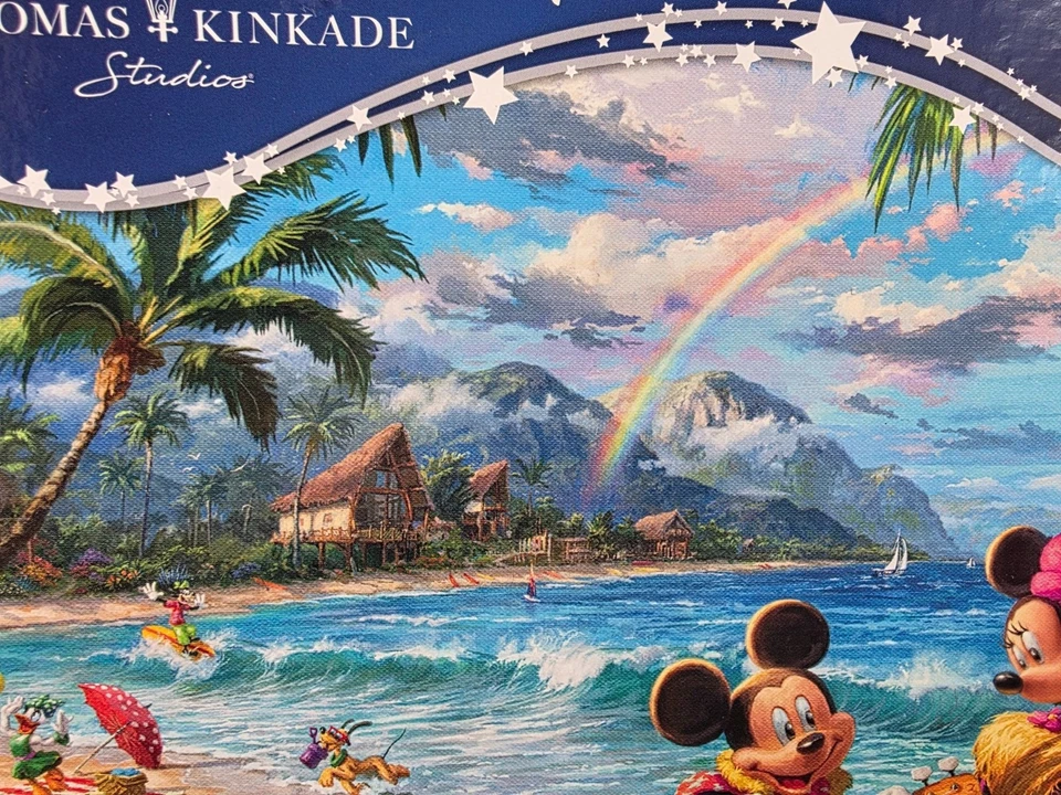 Thomas Kinkade Disney Mickey Minnie & Friends 1000pc Jigsaw Puzzle Art - Image 4 of 4