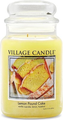 Villa Candle Lemon Pound Cake Lar Glass Apothecary Jar, Scented Candle