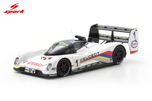 Spark 43LM92 1:43 Peugeot 905 Sieger 24H Le Mans 1992 Modellauto Weiß Resin-image