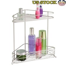 Corner Shower Storage Shelf Two Tier Organizer Rust Resistant Bathroom 10.75"