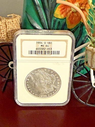 1904 O Morgan Silver Dollar MS 64 By NGC.