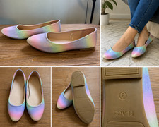 The Children s Place Rainbow Glitter Ballet Flats Girls Size 3