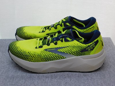 Brooks Caldera 6 Shoes Mens Size 11.5 Neon Yellow Blue Trail Running Sneakers
