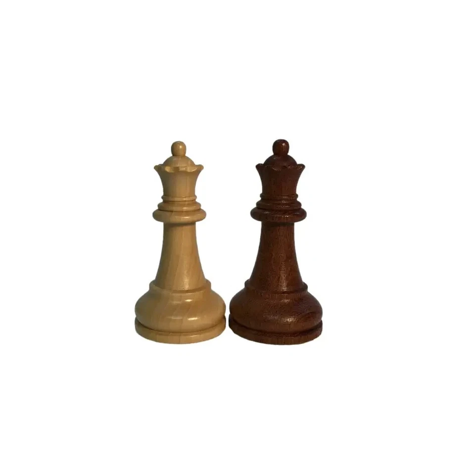 Juego de ajedrez de madera Babul Ultimate súper ponderado 4 reinas con estuche de viaje Foto 3 de 4