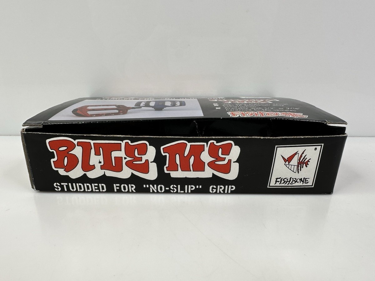 Vintage 1990's Fishbone Bite Me BMX Freestyle Pedals 1/2” NOS