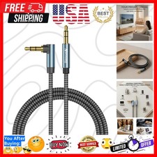 1ft Short Aux Cord, 90 Degree Right Angle 3.5mm Audio Cable, TRS Male to Male...