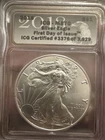 2018 - Silver American Eagle - ICG MS 70 First Day of Issue