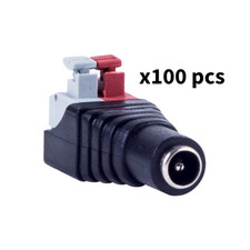 100pcs Female DC Power Plug Screwless Quick Connect for CCTV cameras others