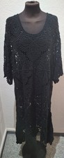 Italy Kleid Tunika Hängerchen Spitze Häckel schwarz  Gr.36,38,40,42,44,46,48 K28