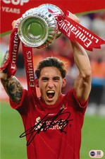 KOSTAS TSIMIKAS SIGNED LIVERPOOL FC FA CUP WINNER 12x8 PHOTO (ACG CERT AG18728)