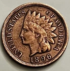1896 Indian Head Cent Full Liberty Nice Eye Appeal (Cleaned) JC2105