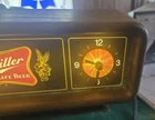 EUC Vintage Miller High Life Beer Lighted Starburst Motion Clock Register Topper