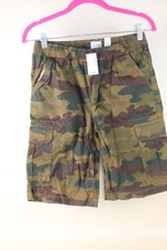 The Children's Place Boys Camo Pull On Cargo Shorts - Green -Size 12