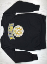 Vintage 90s University Of Michigan Crewneck Sweatshirt Mens L Black Pannill NWOT