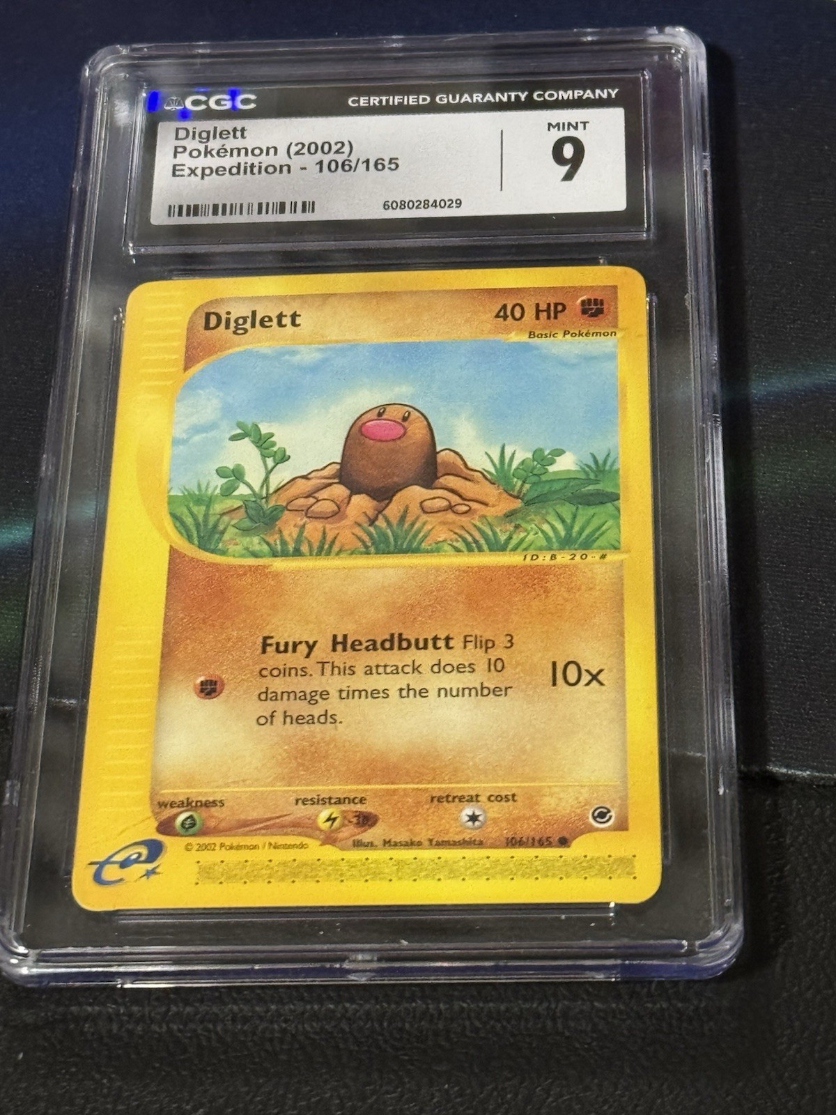 Diglett Pokemon (2002) Expedition #106/165 CGC 9 MINT Common WOTC