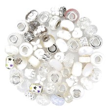 60-Piece Assorted European Beads for DIY Charm Bracelets - Colorful  Elegant