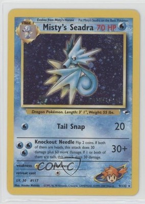 Misty's Seadra (Prerelease Stamp) Pokemon Gold Event Promo #9 1999