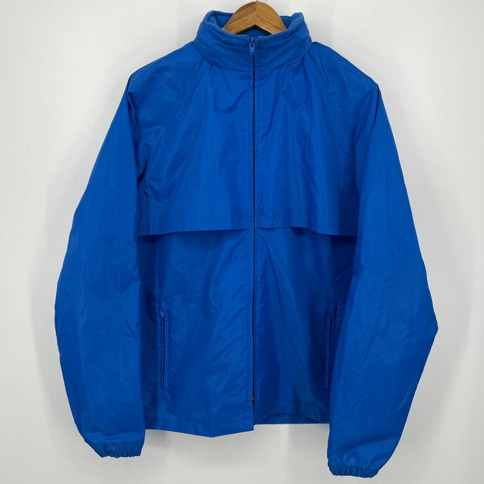Eddie Bauer Windbreaker Jacket Men's L Blue Full Zip Convertible Hood Vintage
Opens in a new window