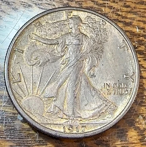 1917 Walking Liberty Half Dollar Super Original Very Choice AU++ CHRC