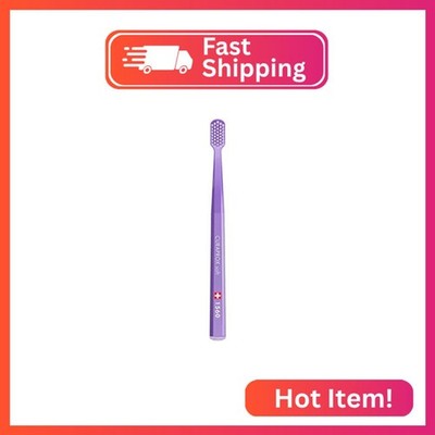 Curaprox CS 1560 Soft Toothbrush, Purple/Purple, Single Pack, Swiss Made