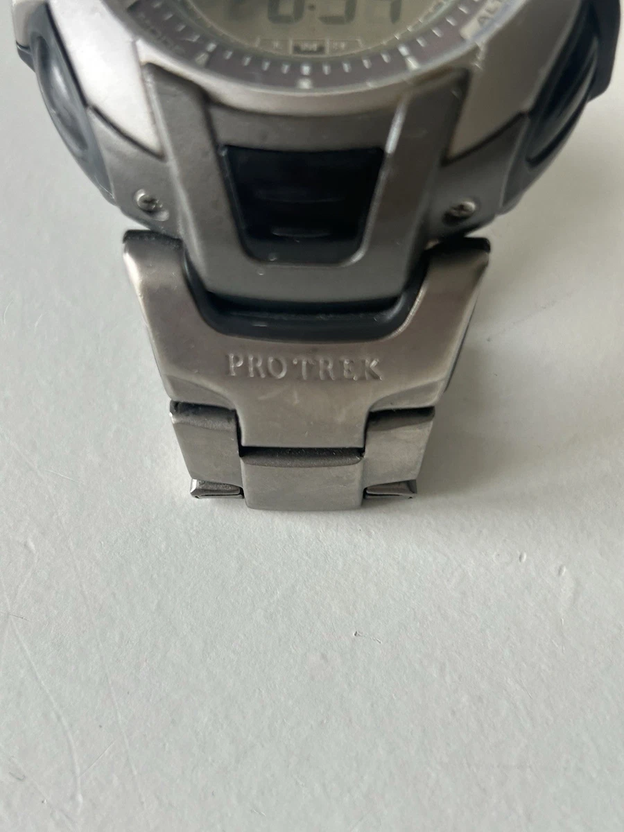 Reloj Solar Casio Pro Trek PRG-60T Titanio Triple Sensor (Módulo 2767)