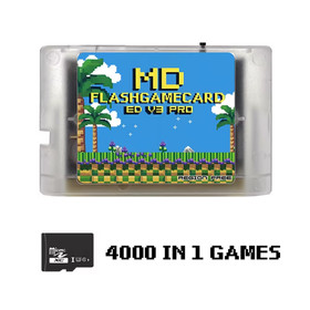 4000-in-1 Mega Genesis MD V3 Pro Game Card for SEGA Consoles with 4GB TF Card