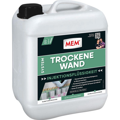 MEM Trockene Wand Injektion flüssig Bohrloch Horizontalsperre Verkieselung 5 L