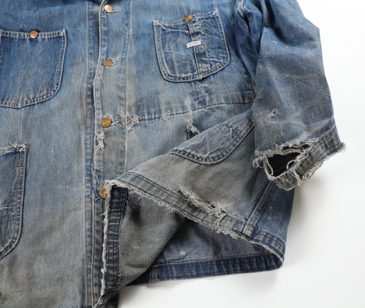 Vintage Lee Chore Coat Denim Jacket 1950s Size 50 fits XL XXL USA