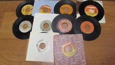 Lot of 10 assorted Rock Country Pop 45 rpm Vintage 7 Vinyl Records Jukebox 3