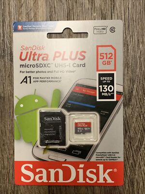 Sandisk Ultra Plus 512GB microSDXC UHS-I (Speed 130 MB/s)