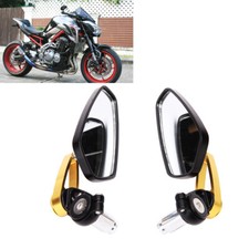 Motorcycle 7/8'' Bar End Mirrors Arrow Rearview For Kawasaki Z900 Z1000 Z650 125