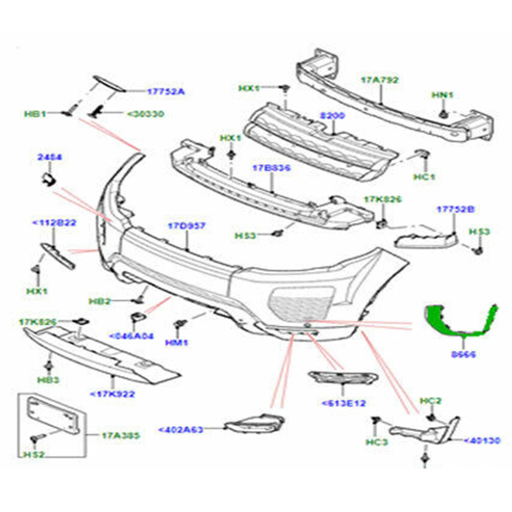Front Bumper Fog Light Trim 2x For Land Rover Range Rover