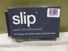 SLIP QUEEN CHARCOAL PURE SILK PILLOWCASE WORN BOX