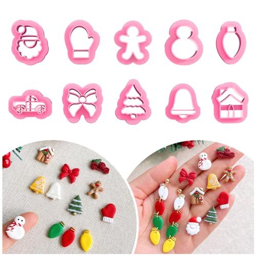 Christmas Clay Cutters, Polymer Clay Cutters for Christmas studs