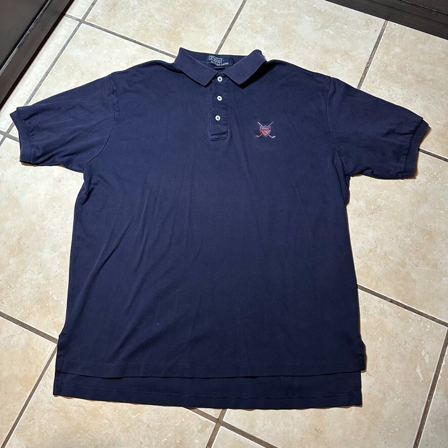 90’s POLO GOLF SHIRTS 90s/y2k Polo Golf L Blue Shirt, Vintage Men's Blue & Purple