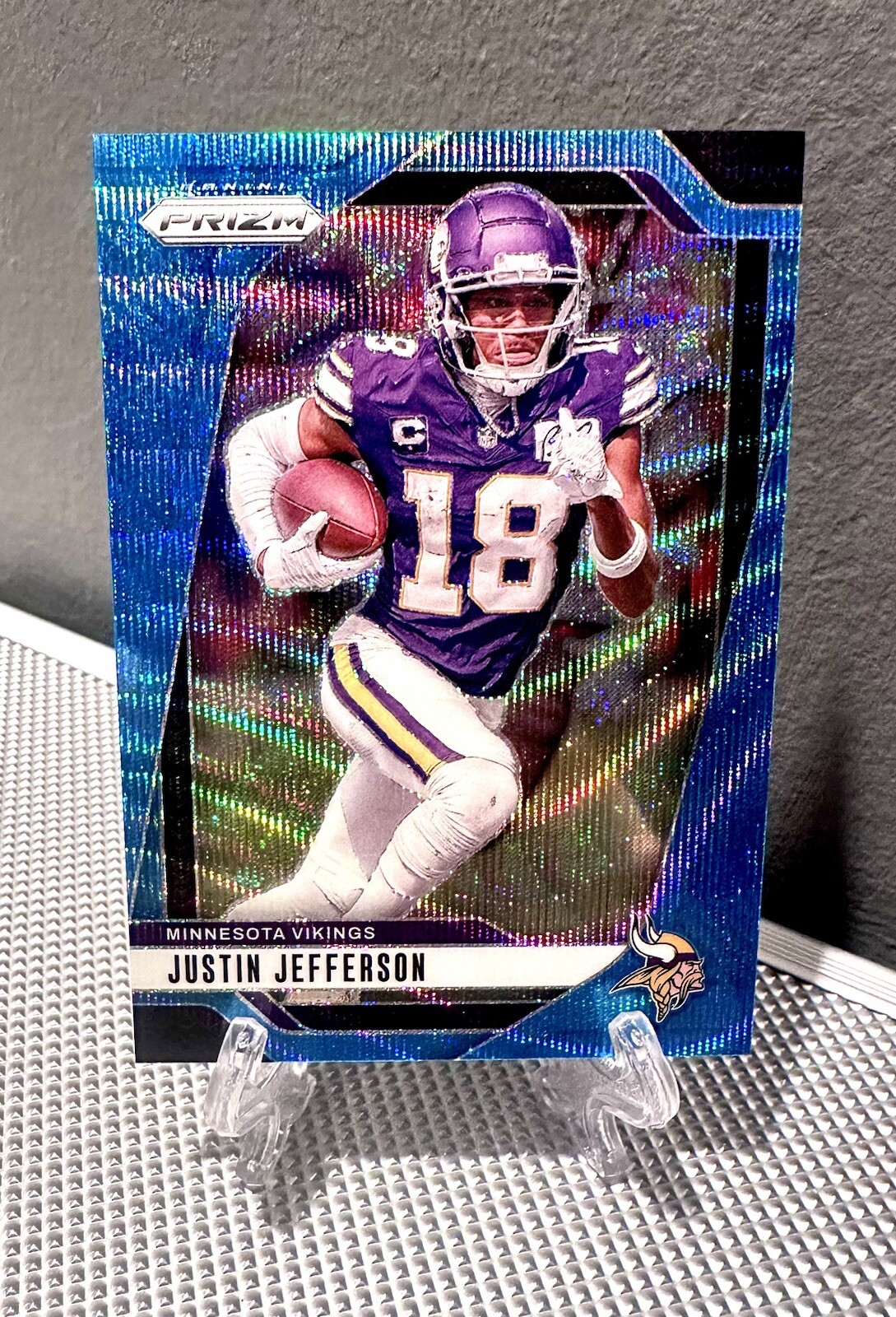 2024 Prizm JUSTIN JEFFERSON #/230 SP Blue Wave Prizm Parallel🔥Minnesota Vikings